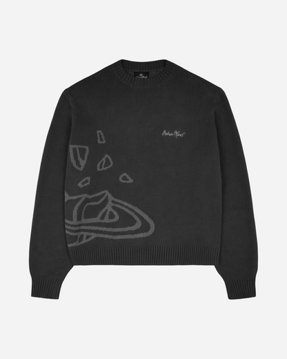 Broken Planet Knit Sweatshirt 'Midnight Black'