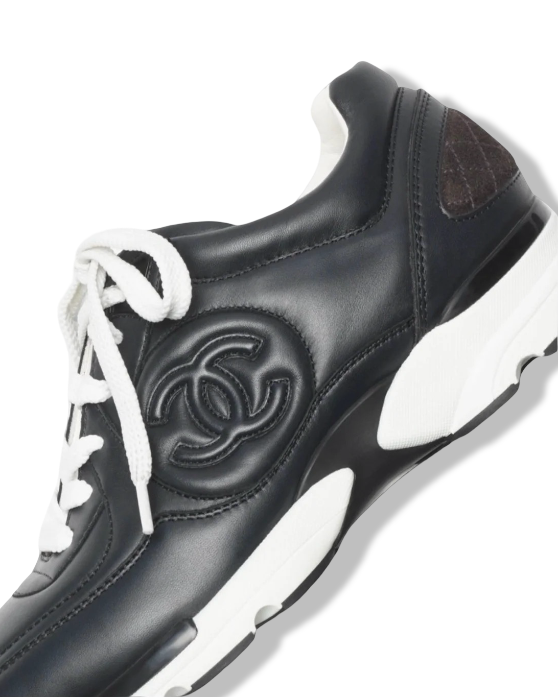 Chanel CC Logo Sneaker 'Calfskin Dark Grey'