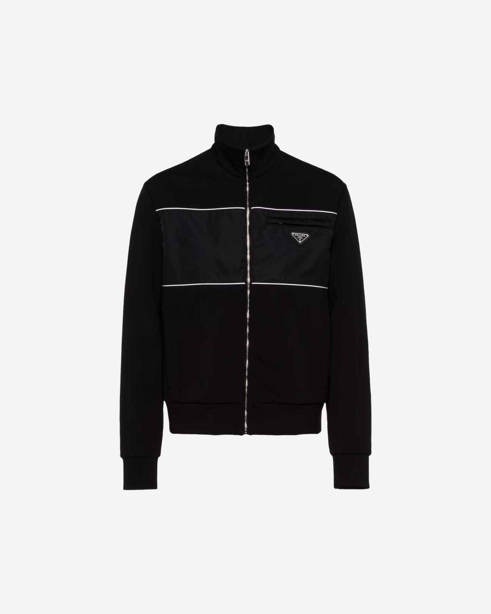 Prada Re-Nylon Panelled Zip-Up Jacket