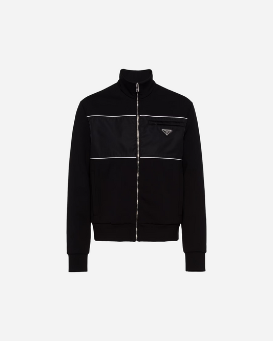 Prada Re-Nylon Panelled Zip-Up Jacket