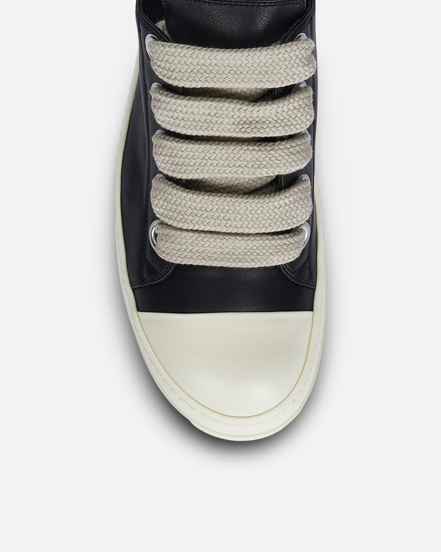 Rick Owens Porterville JumboLaced Low Top Leather Sneakers 'Black'