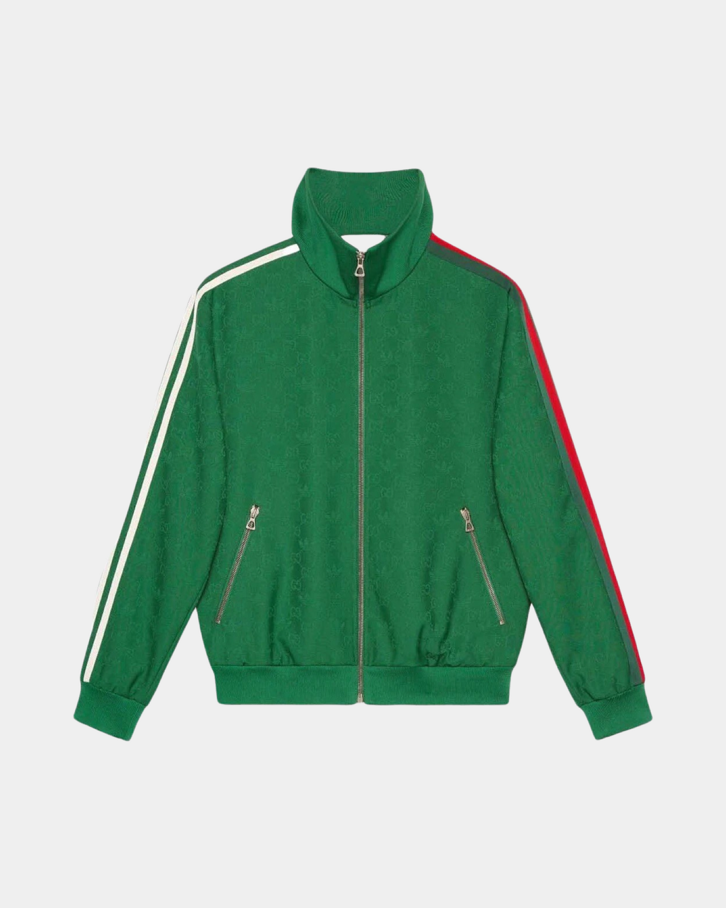Adidas x Gucci GG Trefoil Jacquard Jacket Green - Creps City