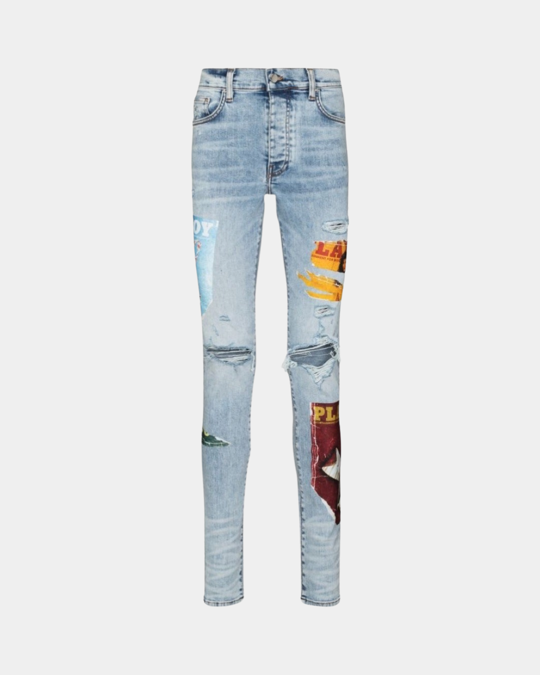 Amiri Denim Playboy Magazine Jeans Blue - Creps City