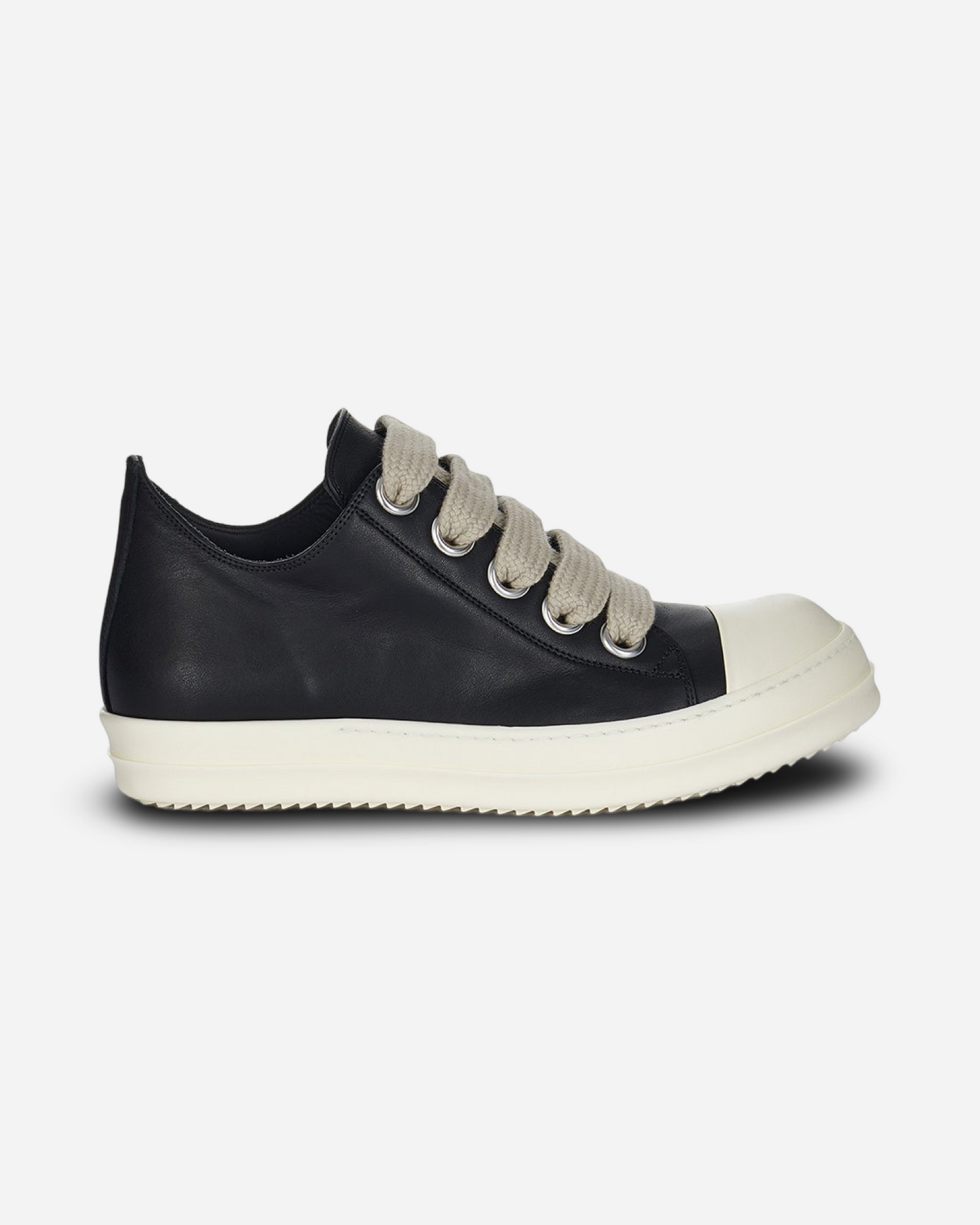 Rick Owens Porterville JumboLaced Low Top Leather Sneakers 'Black'