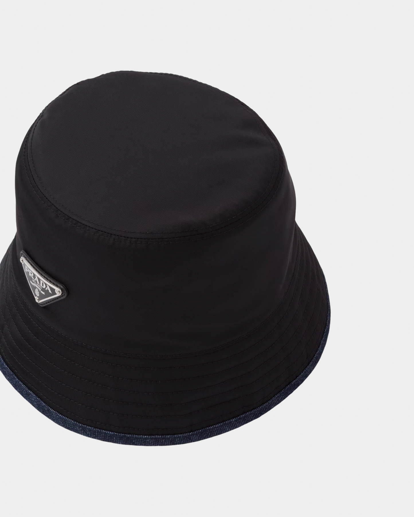 Prada Nylon Bucket Hat Black/Blue - Creps City