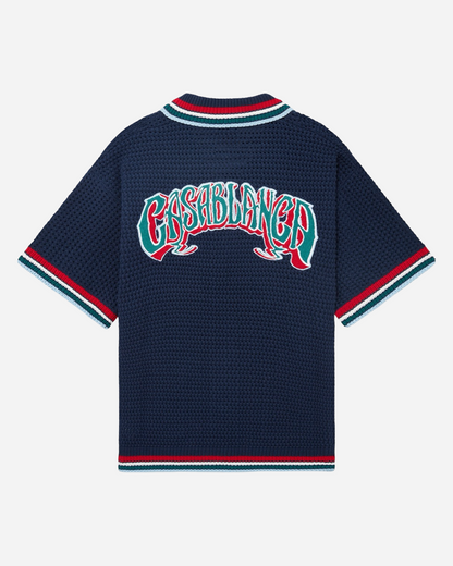 Casablanca Gothic Crochet Shirt 'Navy'