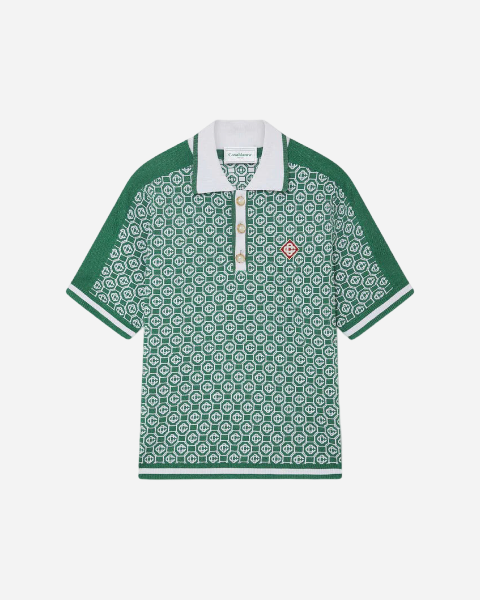 Casablanca Jacquard Monogram Polo Shirt - Creps City