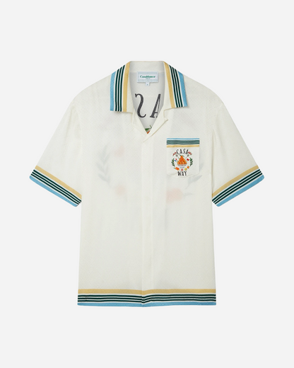 Casablanca Way Short Sleeve Silk Shirt 'Multicolour'