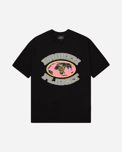 Broken Planet Grid T Shirt 'Midnight Black'