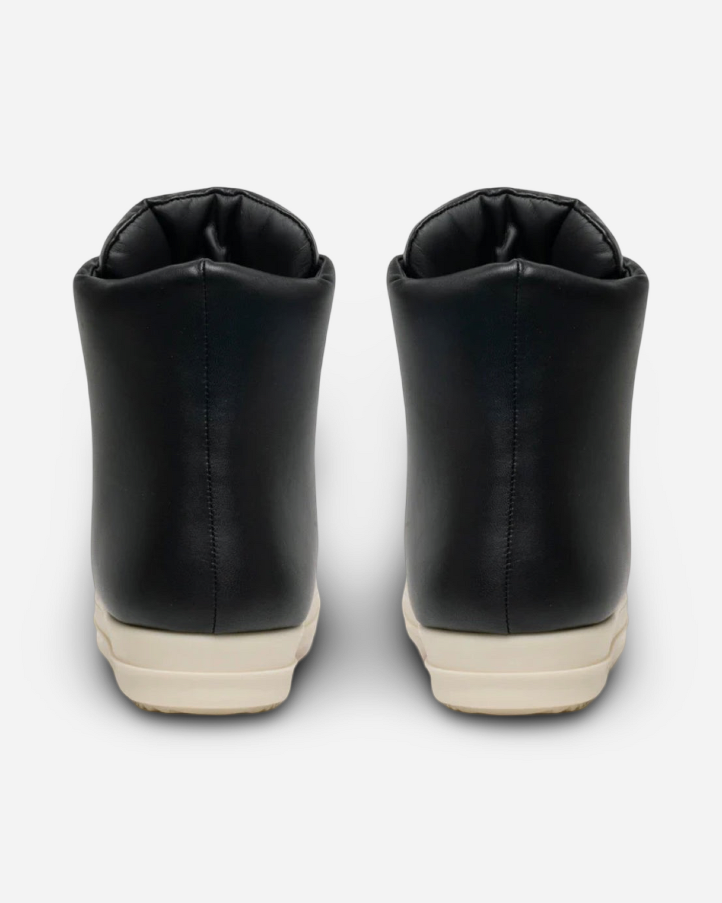 Rick Owens JumboLaced Padded Ramones High Top Leather Sneakers ‘Black/Milk’