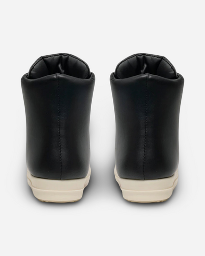 Rick Owens JumboLaced Padded Ramones High Top Leather Sneakers 'Black/Milk'