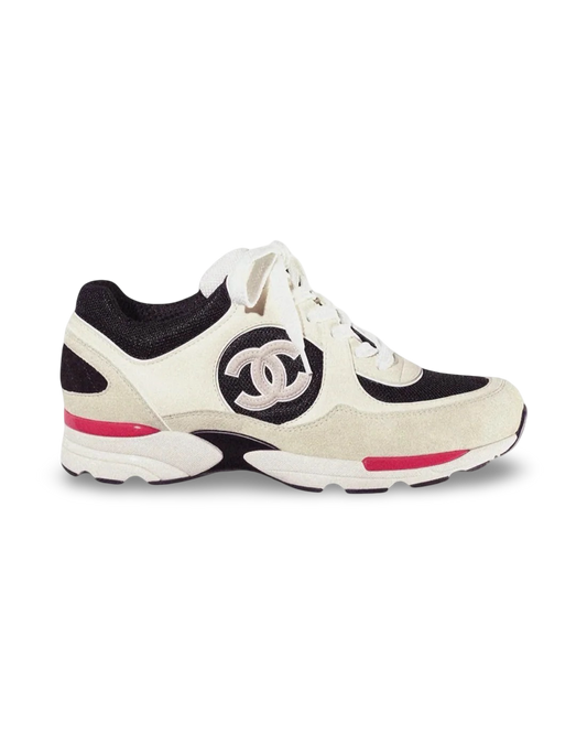 Chanel CC Logo Sneaker 'Ivory Black Beige'