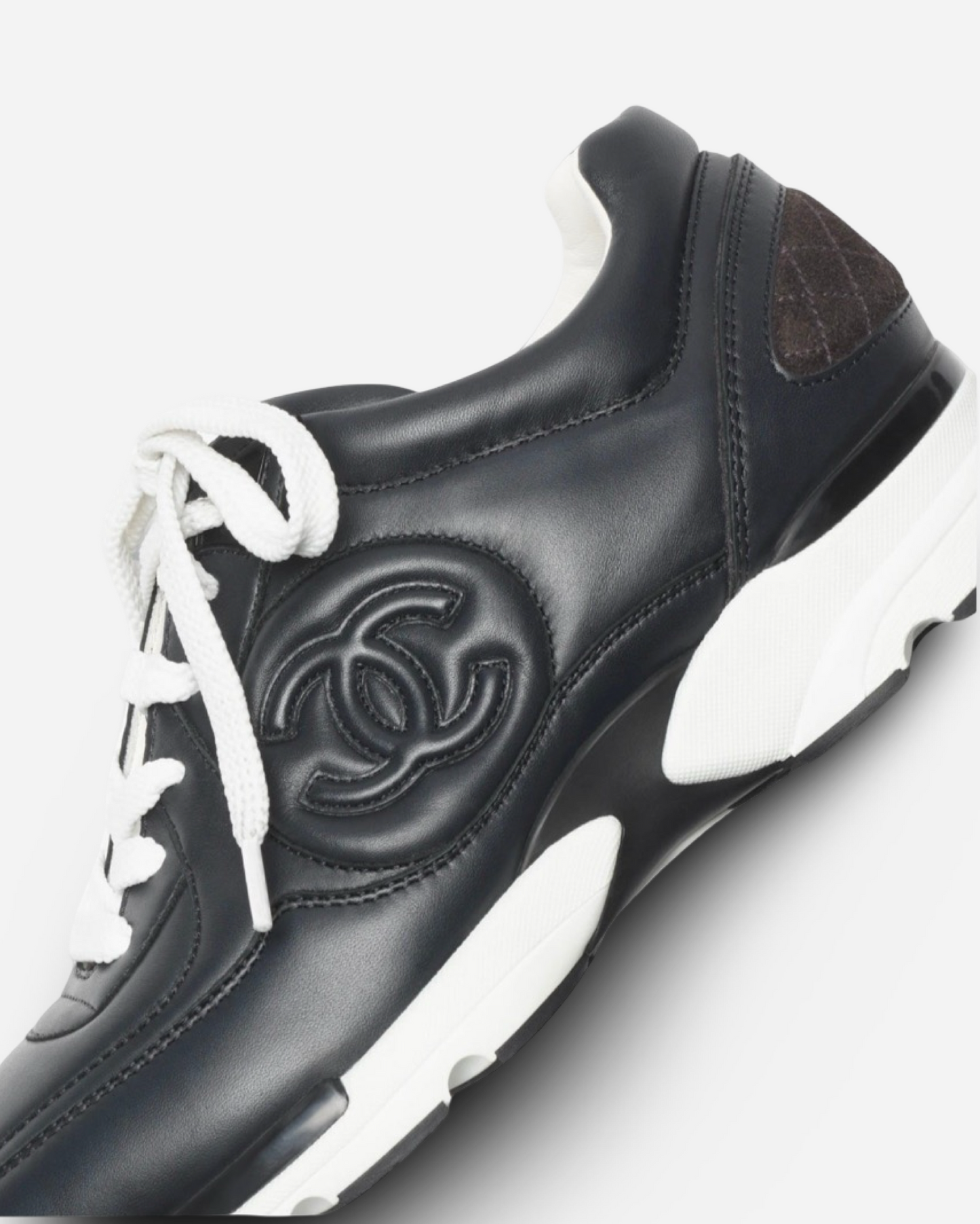 Chanel CC Logo Sneaker 'Calfskin Dark Grey'