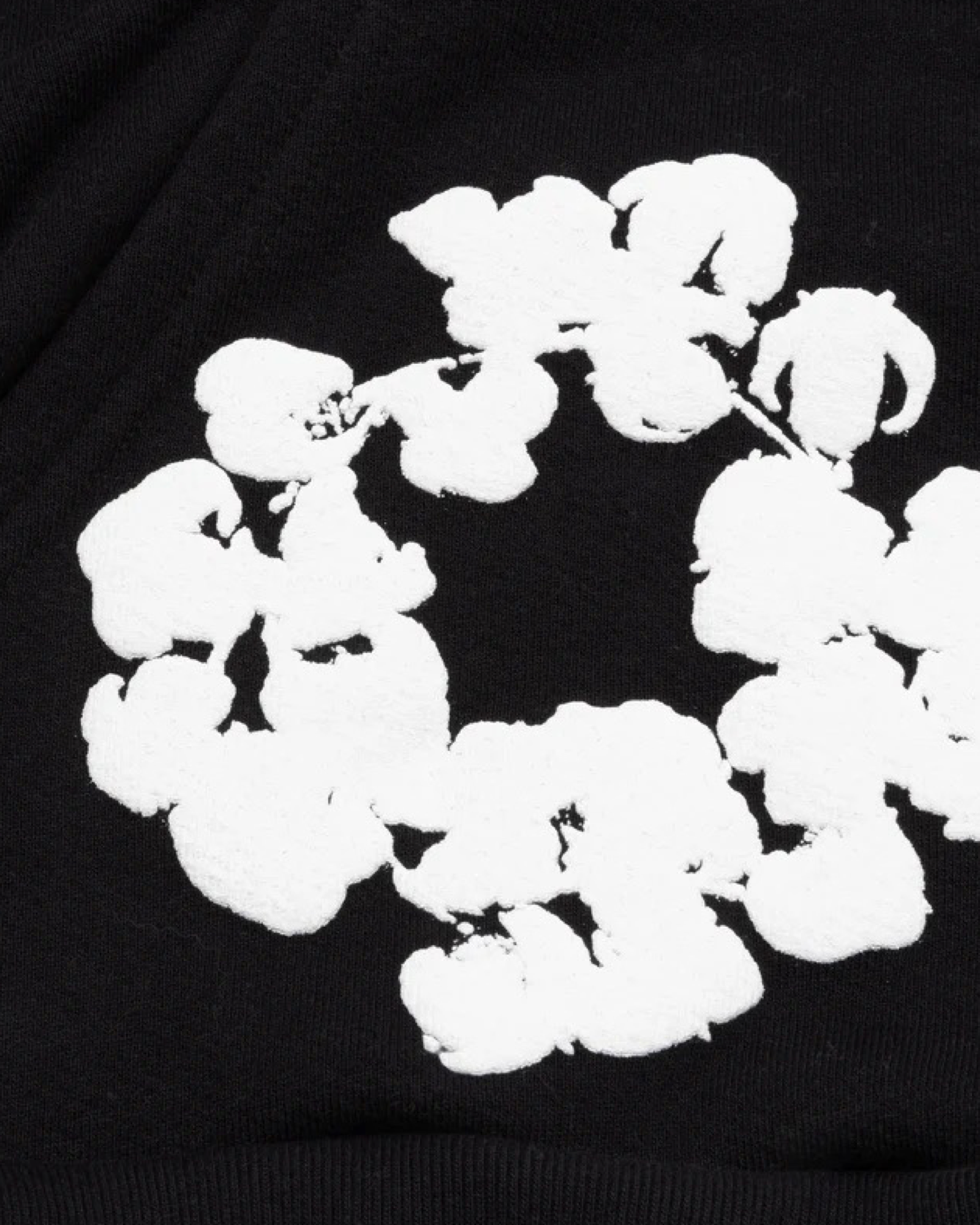 Denim Tears The Cotton Wreath Hoodie 'Black' - Creps City