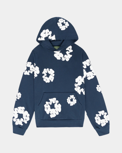 Denim Tears The Cotton Wreath Hoodie 'Navy' - Creps City
