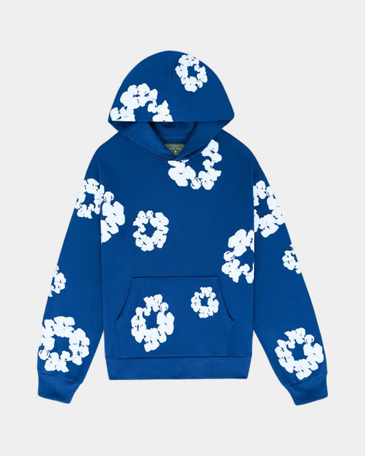 Denim Tears The Cotton Wreath Hoodie 'Royal Blue' - Creps City