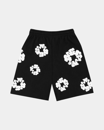 Denim Tears The Cotton Wreath Shorts 'Black' - Creps City