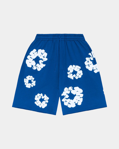 Denim Tears The Cotton Wreath Shorts 'Blue' - Creps City