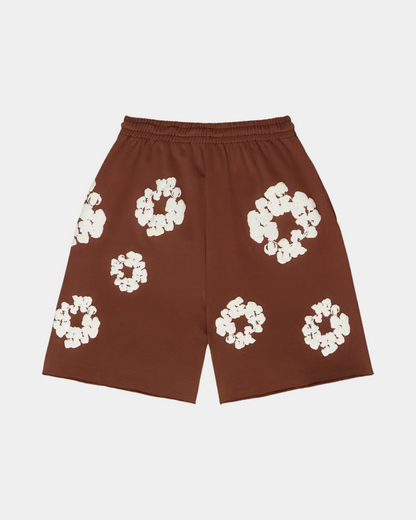 Denim Tears The Cotton Wreath Shorts 'Brown' - Creps City