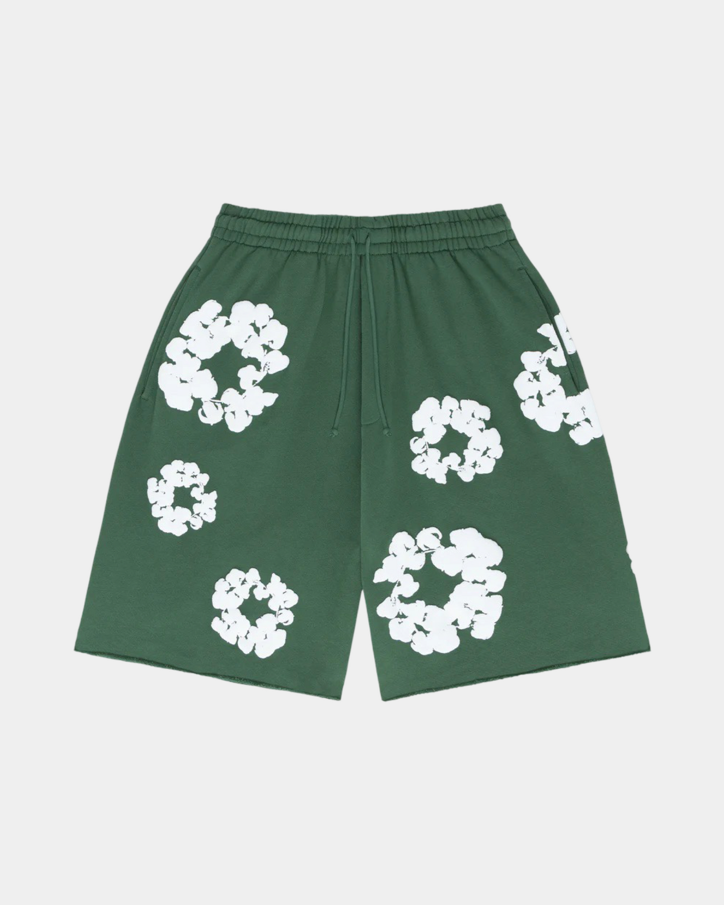 Denim Tears The Cotton Wreath Shorts 'Green' - Creps City