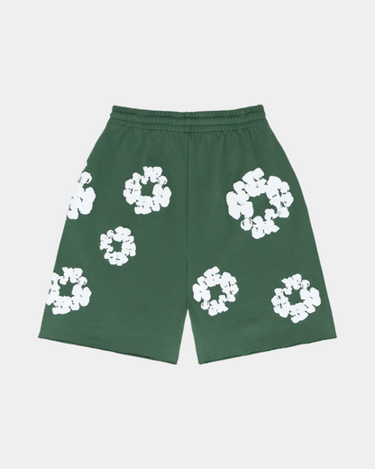 Denim Tears The Cotton Wreath Shorts 'Green' - Creps City