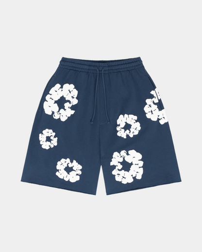 Denim Tears The Cotton Wreath Shorts 'Navy' - Creps City