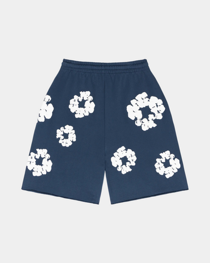 Denim Tears The Cotton Wreath Shorts 'Navy' - Creps City