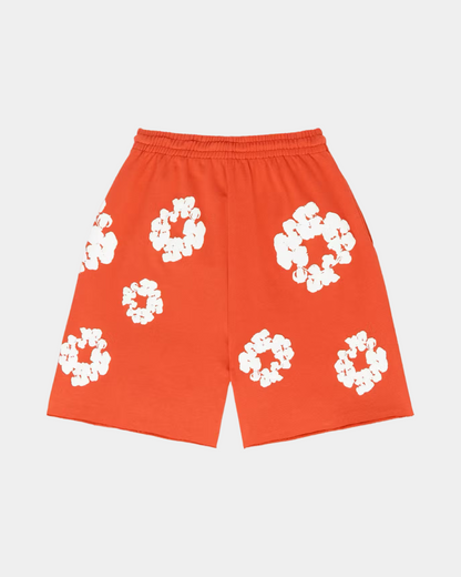 Denim Tears The Cotton Wreath Shorts 'Orange' - Creps City