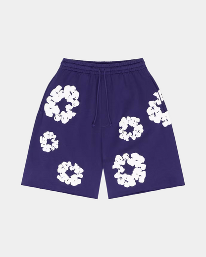 Denim Tears The Cotton Wreath Shorts 'Purple' - Creps City