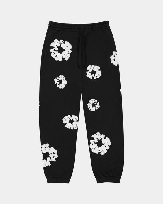Denim Tears The Cotton Wreath Sweatpants 'Black' - Creps City