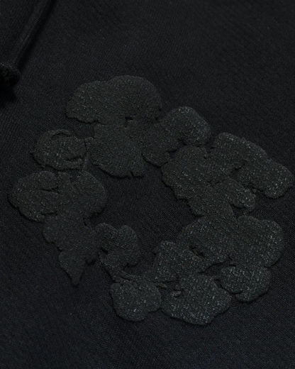 Denim Tears The Cotton Wreath Sweatpants 'Black Monochrome' - Creps City