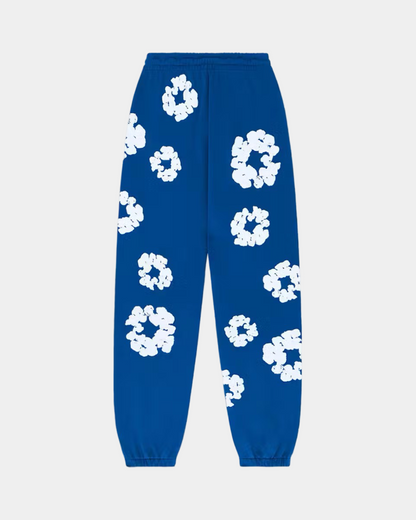Denim Tears The Cotton Wreath Sweatpants 'Blue' - Creps City