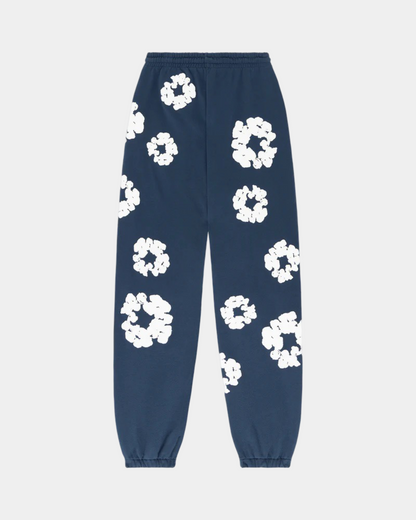 Denim Tears The Cotton Wreath Sweatpants 'Navy' - Creps City