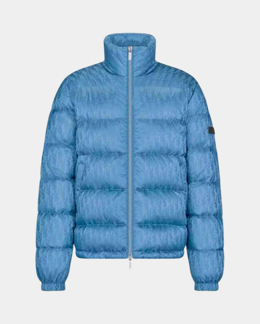 Dior Oblique Down Jacket 'Light Blue' - Creps City
