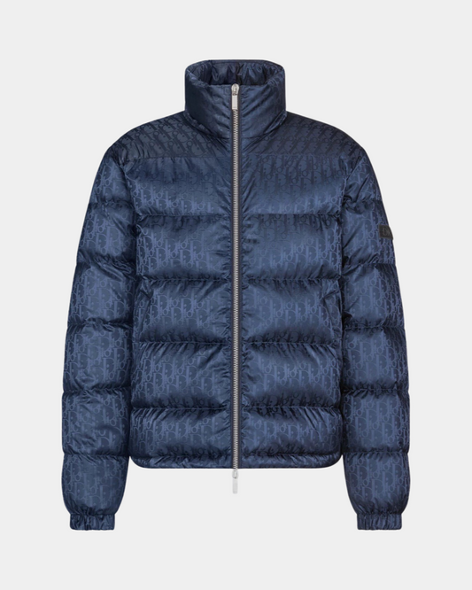 Dior Oblique Down Jacket 'Navy Blue' - Creps City