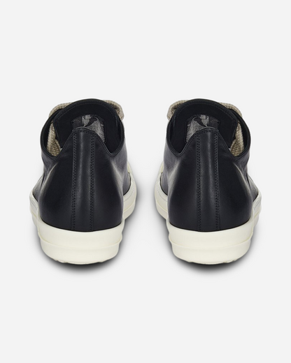 Rick Owens Porterville JumboLaced Low Top Leather Sneakers 'Black'