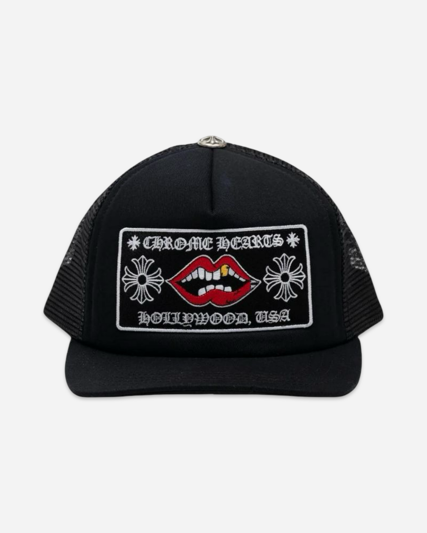 Chrome Hearts Chomper Hollywood Trucker Hat 'Black/Black'
