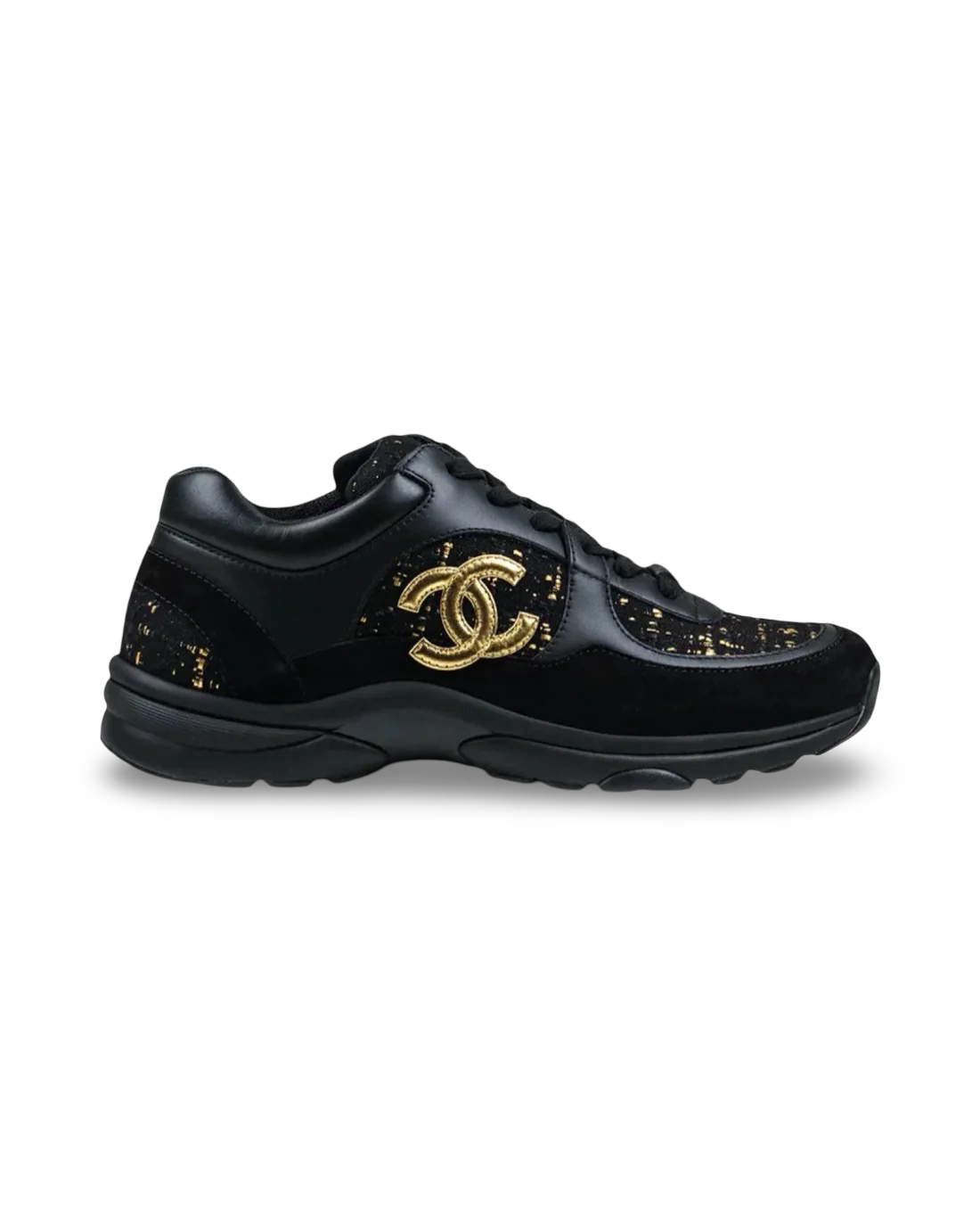 Chanel CC Logo Sneaker 'Black Gold'