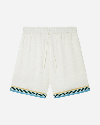 Casablanca Way Silk Shorts 'White'