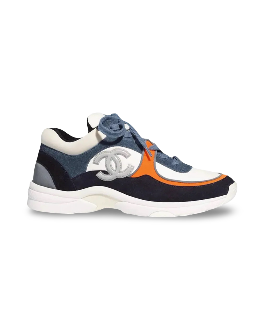 Chanel CC Logo Sneaker 'White Navy'