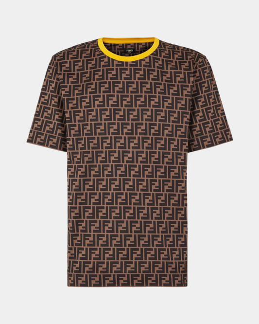 Fendi FF Brown Cotton T-Shirt - Creps City