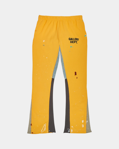 Gallery Dept. Painted Flare SweatPant ‘Yellow’ - Creps City
