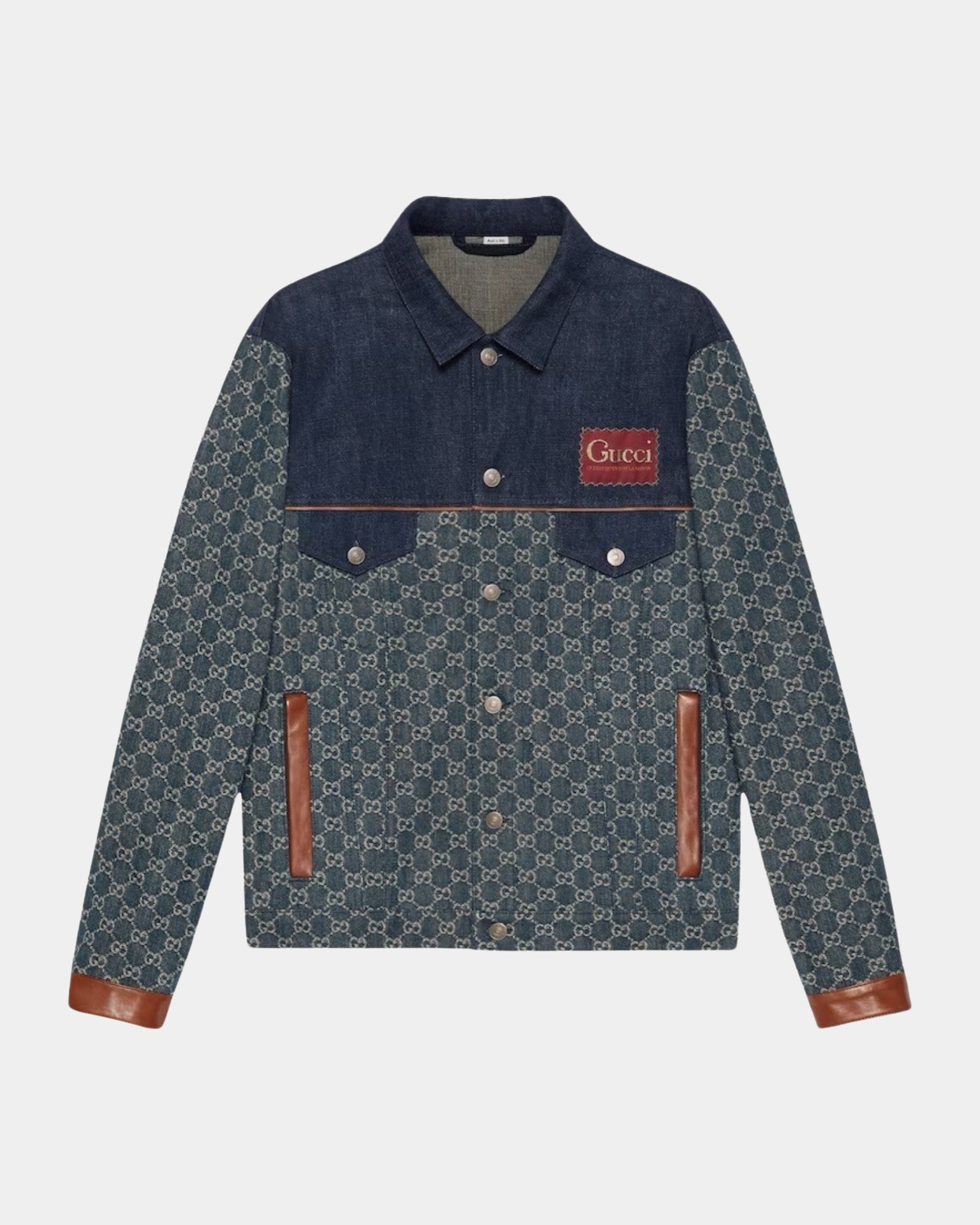 Gucci Washed Organic Denim Jacket Blue - Creps City