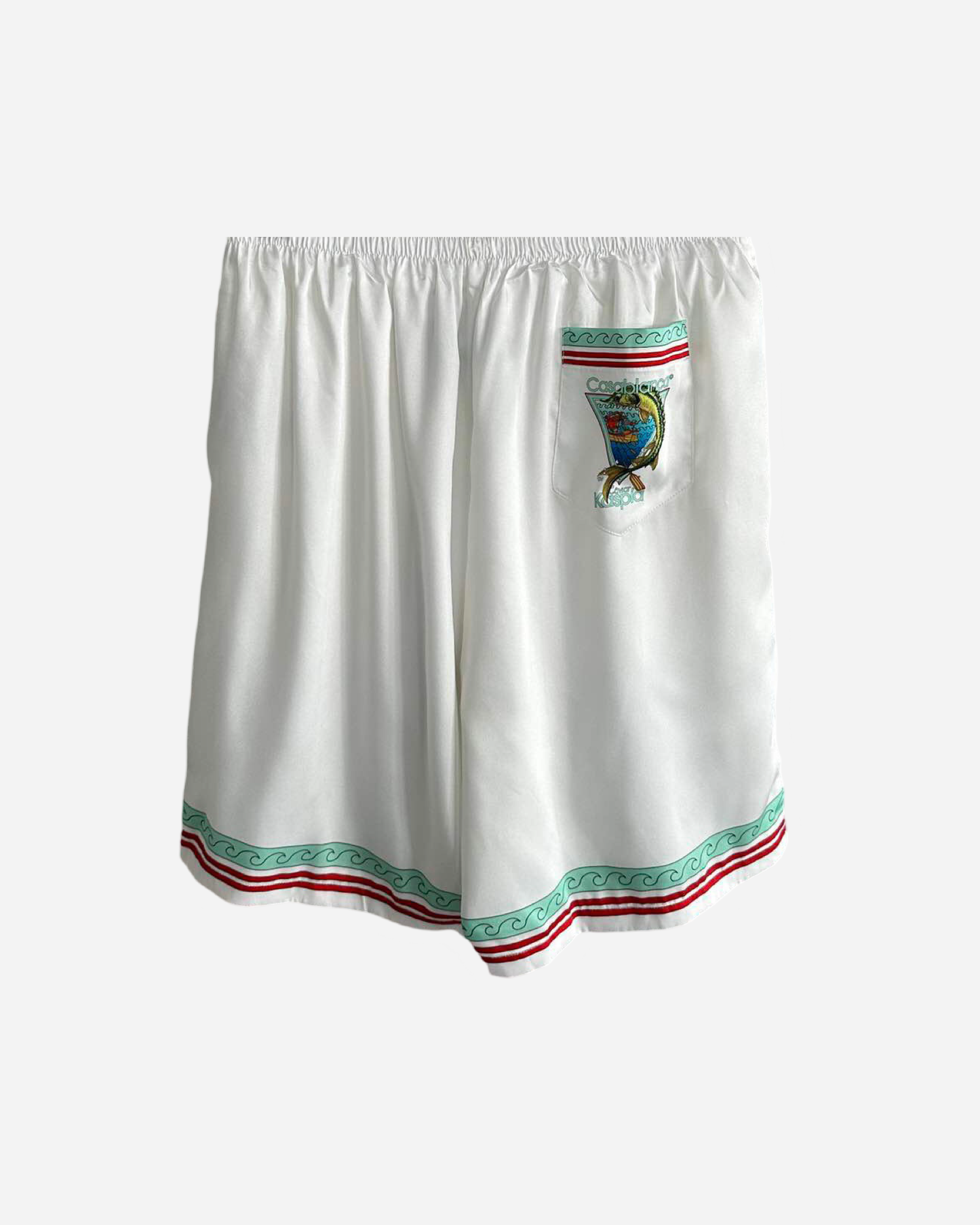 Casablanca Caviar Kaspia Silk Shorts