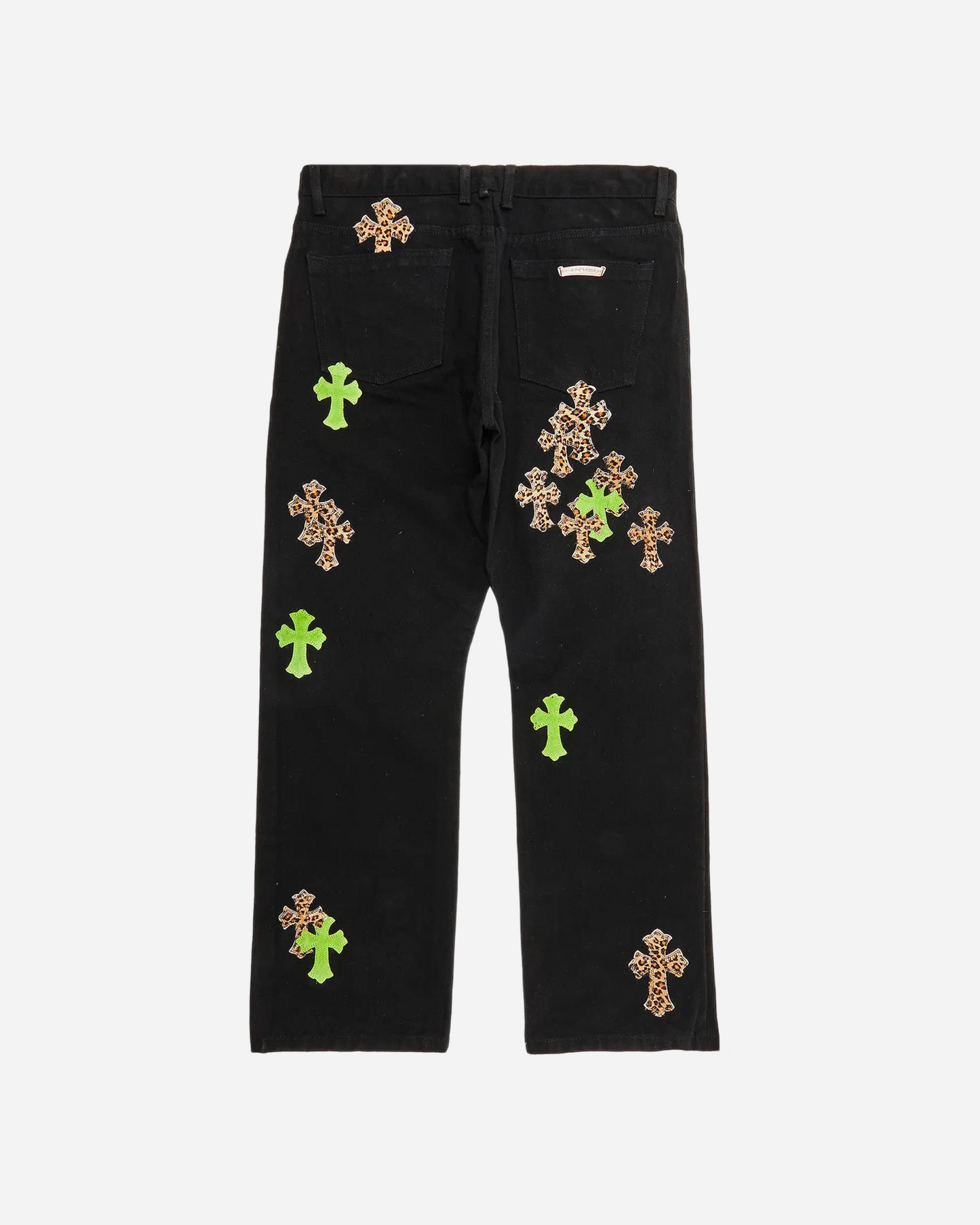 Chrome Hearts Cross Patch Denim 'Black/Green/Cheetah'