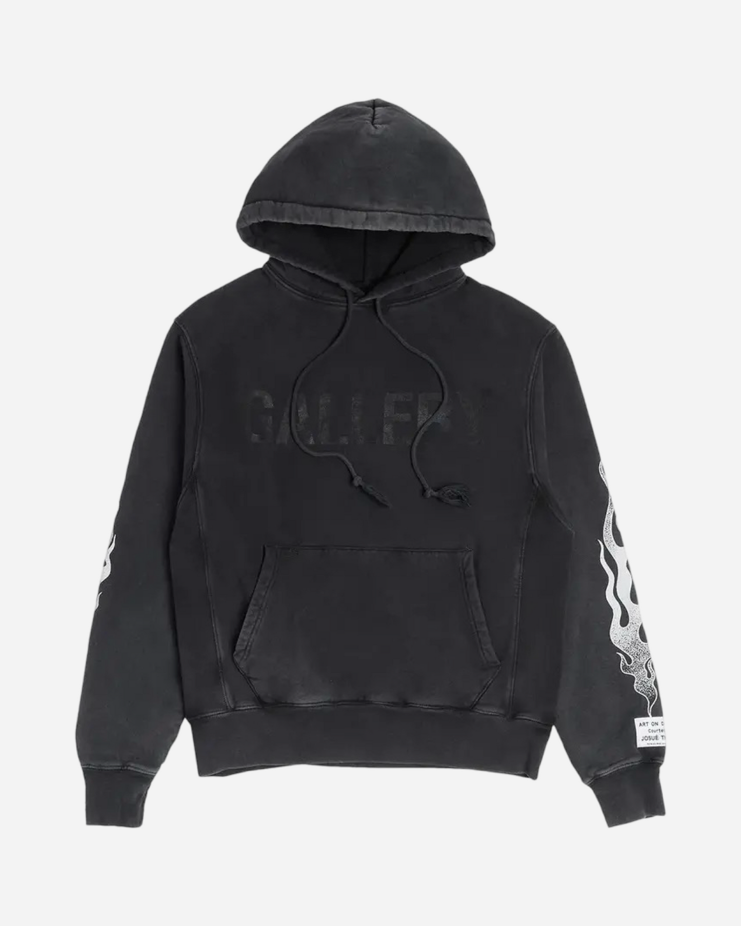 Gallery Dept. Black Flames Gallery Dept Logo Hoodie 'Black'