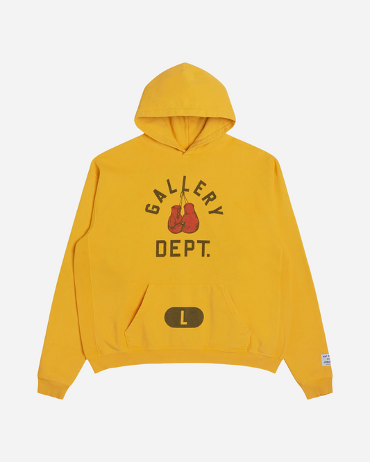 Gallery Dept. Boxing Merch Hoodie 'Gold Yellow'