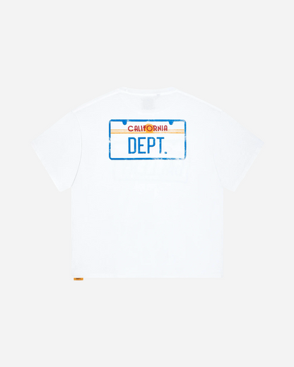 Gallery Dept. License Plate Tee 'White'