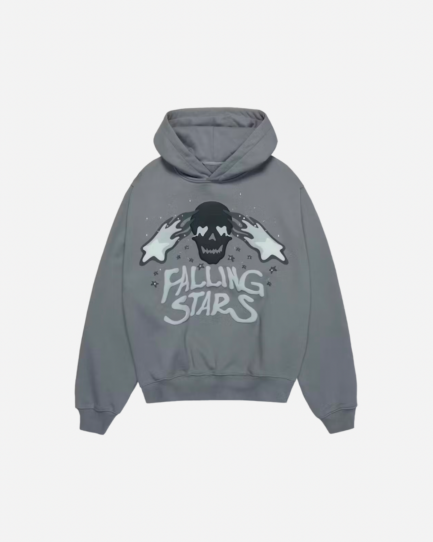 Broken Planet Market Hoodie 'Falling Stars' - Dark Grey