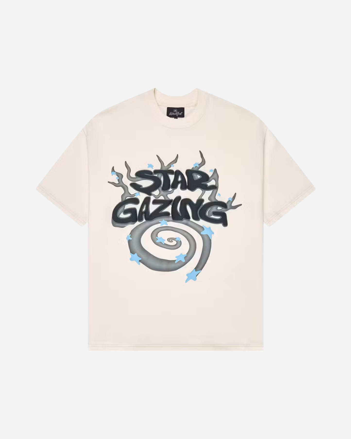 Broken Planet Market T-Shirt 'Stargazing' - Vanilla White